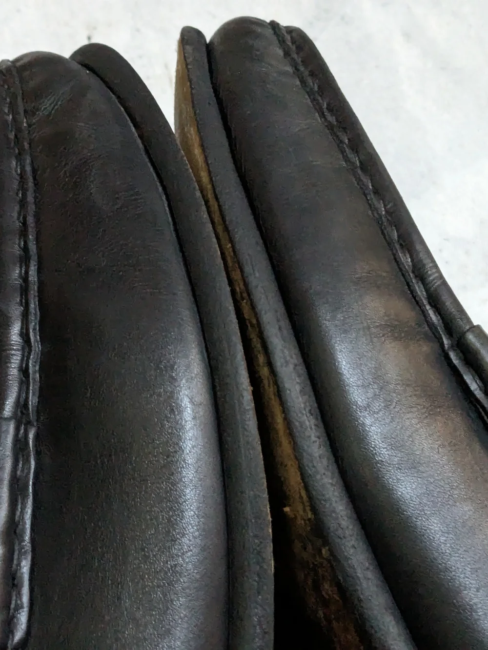 Men's Black Leather Bit Loafers - Classic Slip-On Dress Shoes Men 10 D Italy